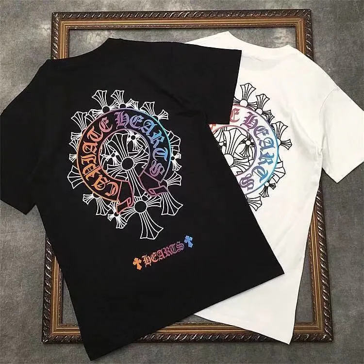 大注目 カジュアル レトロ プリント ゆったり 大きいサイズ 通気性 トップス  Tシャツ