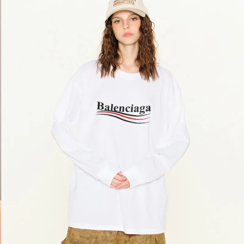新作 超人気商品 着回し力抜群  カッコイイ配色 オーバーサイズ オシャレ 春秋 長袖 Tシャツ