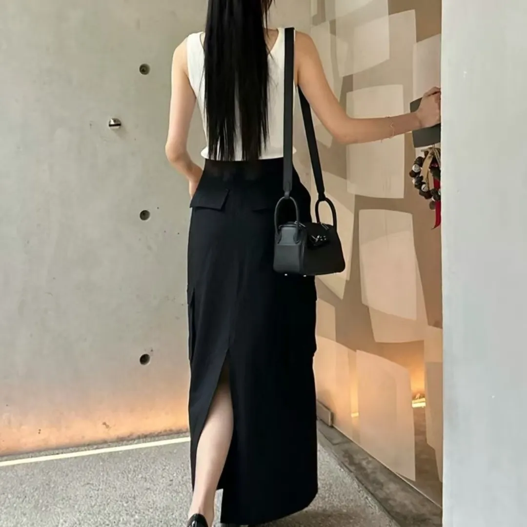 『S-L』美人度アップ 気質満点 トレンド リラックス ミニマリスト おしゃれ エッジィ モダン スカート