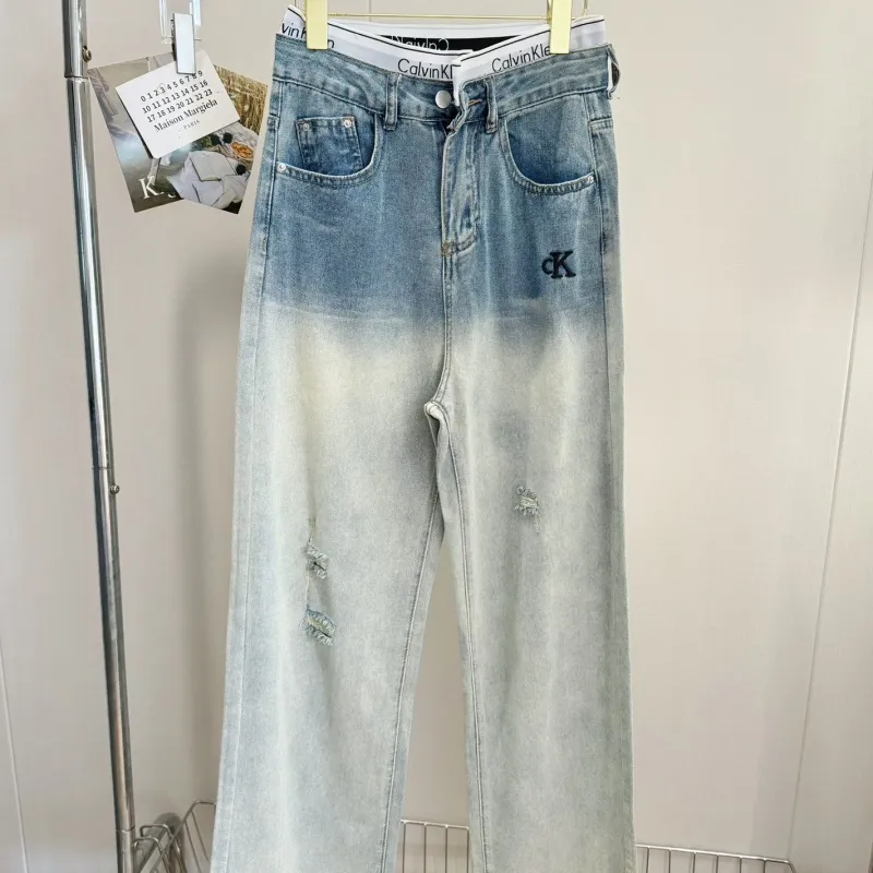 『S-L』爆売れ中 トレンド 快適 ロマンチック 高級感 カッコイイ配色 刺繍ワイドデニムパンツ