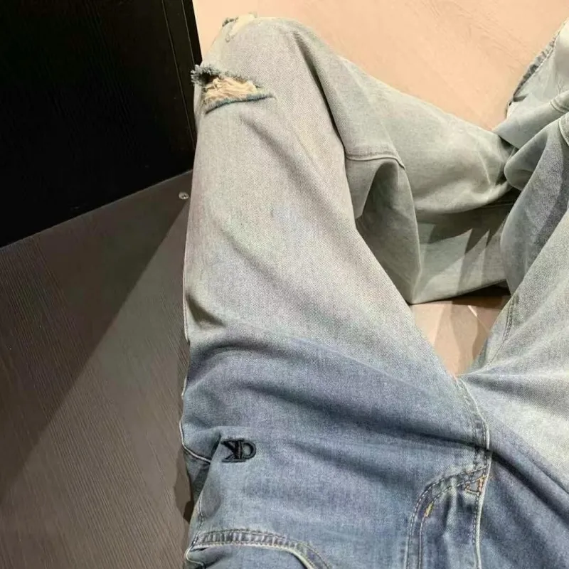 『S-L』爆売れ中 トレンド 快適 ロマンチック 高級感 カッコイイ配色 刺繍ワイドデニムパンツ