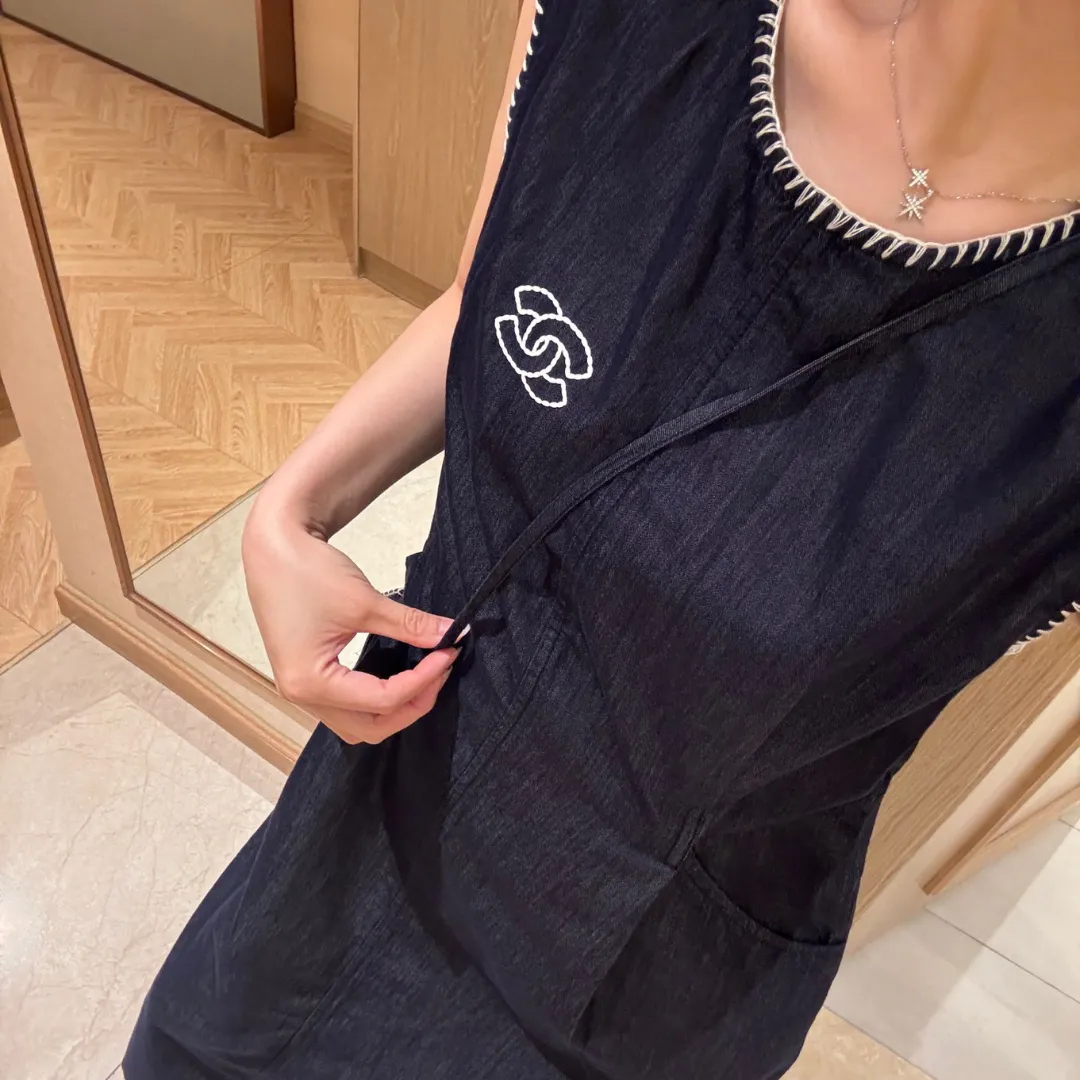 『S-L』着瘦せ ノースリーブ 刺繍 韓国系 女性向け 韓流 元気いっぱい ワンピース
