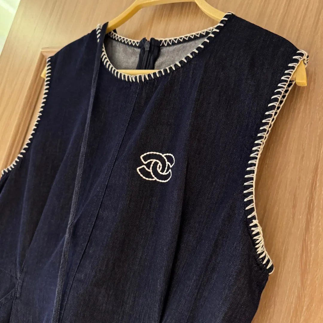 『S-L』着瘦せ ノースリーブ 刺繍 韓国系 女性向け 韓流 元気いっぱい ワンピース