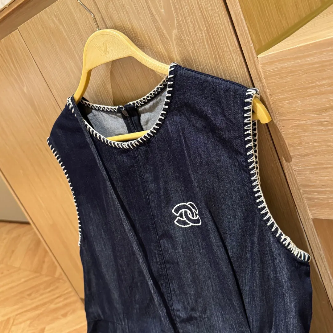 『S-L』着瘦せ ノースリーブ 刺繍 韓国系 女性向け 韓流 元気いっぱい ワンピース