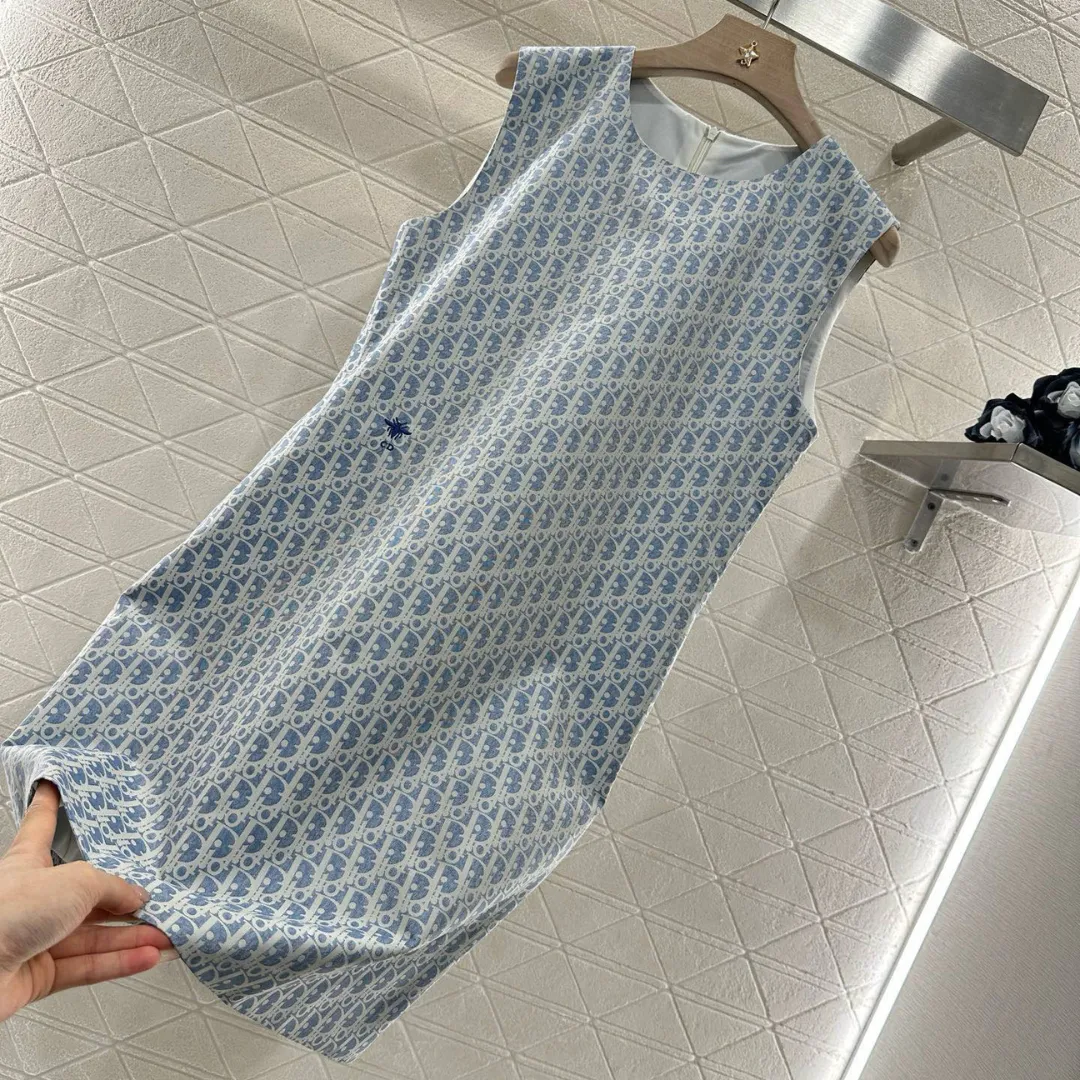 『S-L』着心地良い 今季も大流行 ファッション ジッパー アルファベット ノースリーブ ワンピース