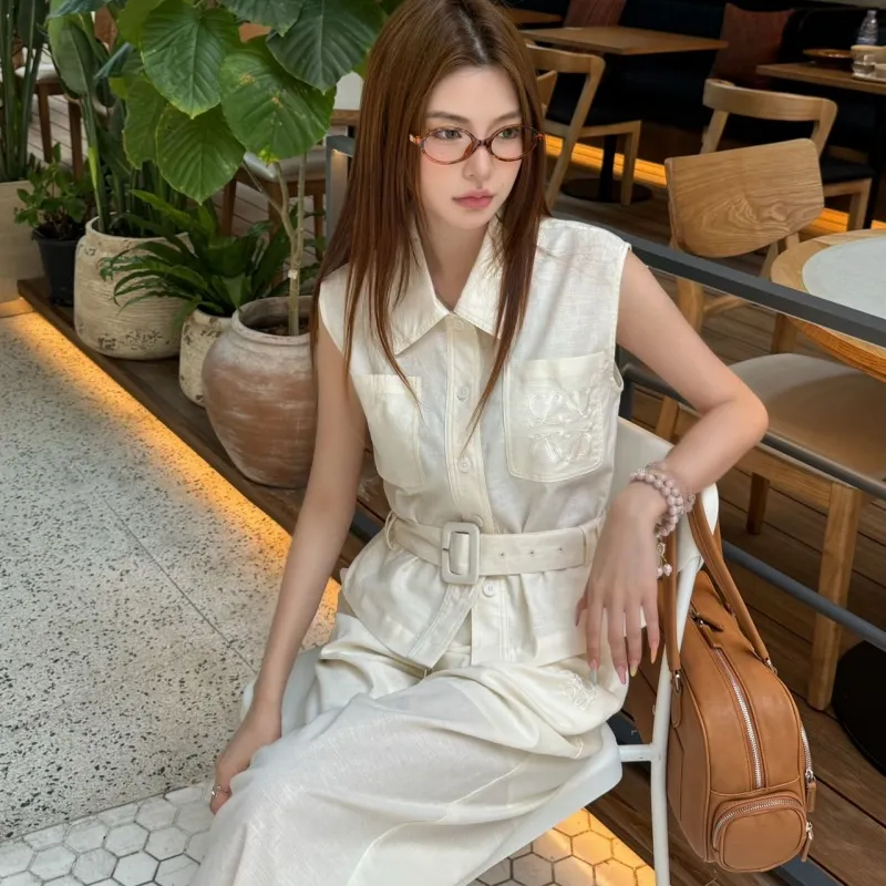『S-L』美人度アップ 絶対欲しい 気質満点 優しい雰囲気 高級感 ベルト付き  セットアップ