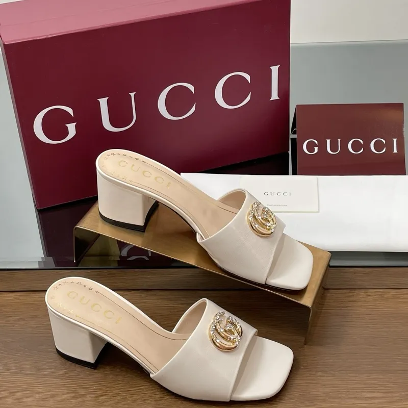 『35-41』GUCCI新作 ダイヤGGサンダル｜極上レザー｜ヴィンテージヒール  サンダル・スリッパ