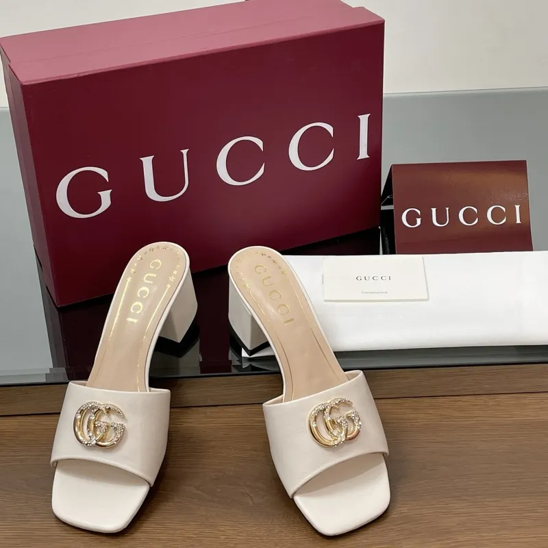 『35-41』GUCCI新作 ダイヤGGサンダル｜極上レザー｜ヴィンテージヒール  サンダル・スリッパ