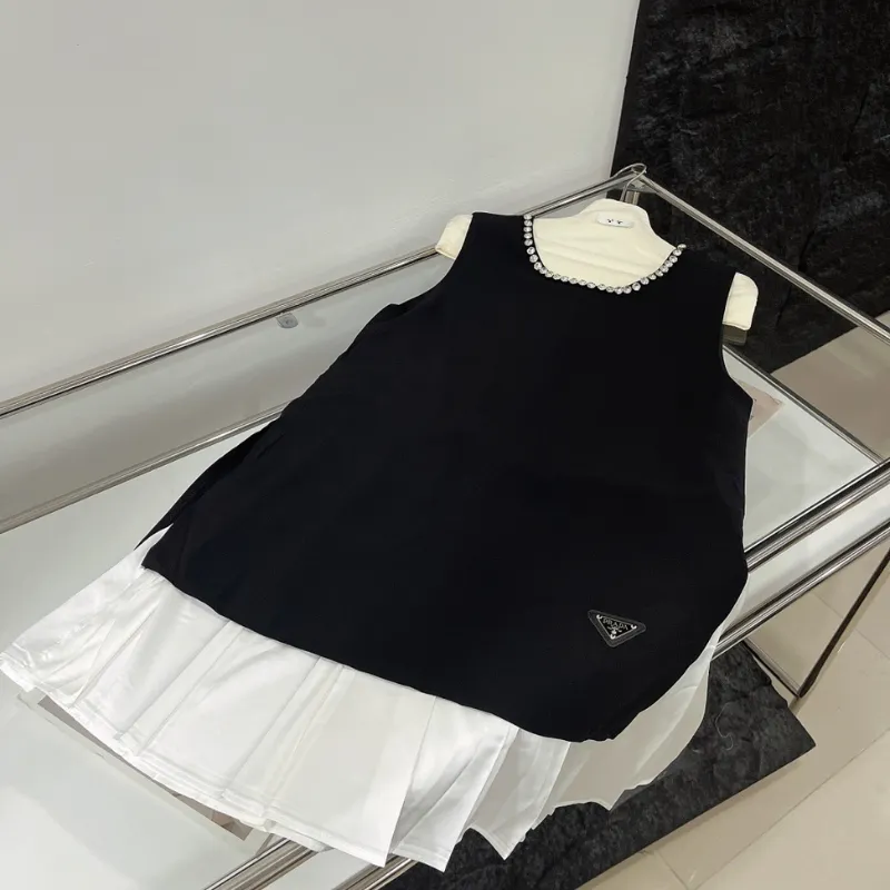 『S-M』激売れ中 美人度アップ モード ノースリーブ ベルト付き ラインストーン ワンピース-副本