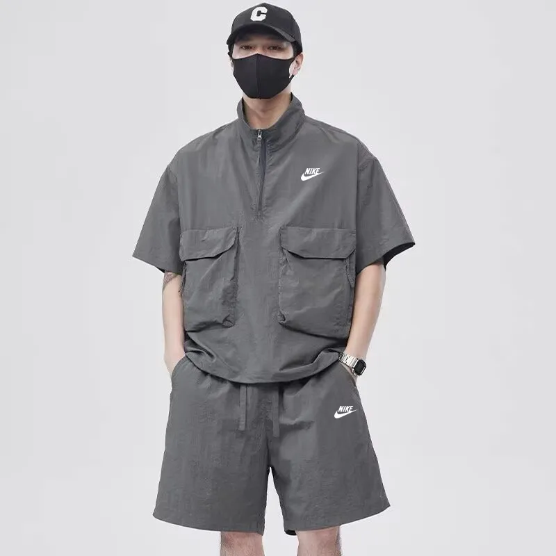 『M-2XL』おすすめ 大人気 スポーツ ポケット付き スタンドネック セットアップ