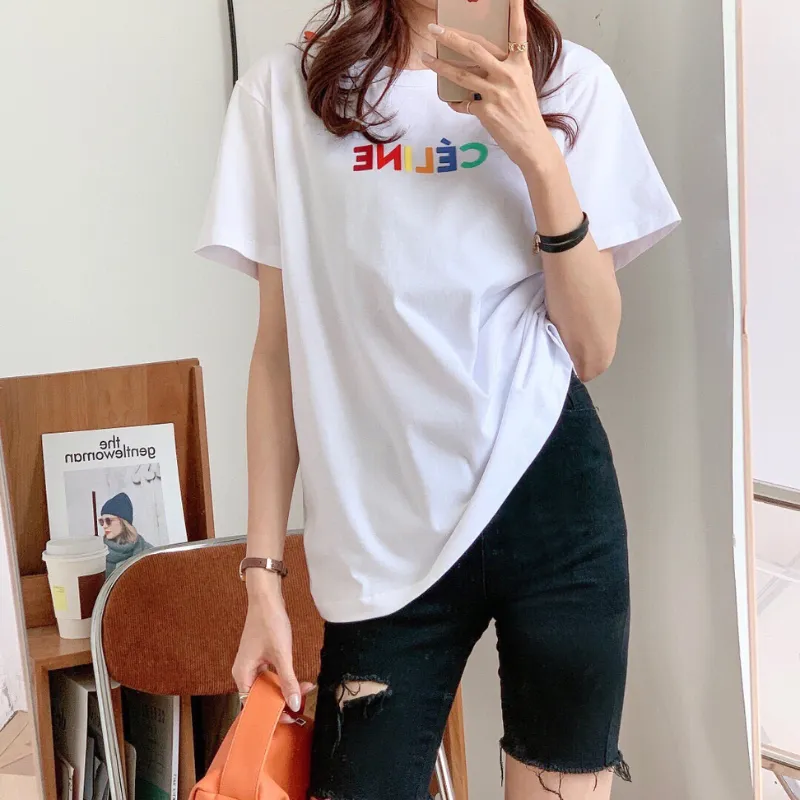 『L-XL』大人気 快適 話題沸騰中 ファッション 刺繍 ラウンドネック Ｔシャツ