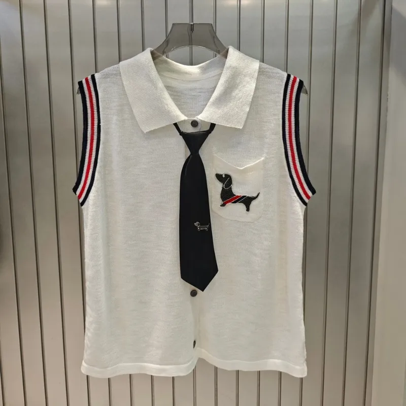 『サイズ別』人気爆発中 着回し最強 単品注文 スウィート 折り襟 ノースリーブ Ｔシャツ/スカート